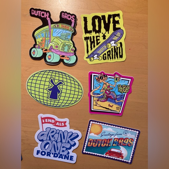 Lot of 12 Rare Hard to find Arizona Dutch Bros Christmas, Halloween stickers - Picture 2 of 4